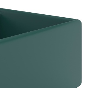 Chiuvetă lux preaplin verde inchis mat 41x41 cm ceramică pătrat - Img 7