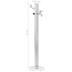 Coloană de apă de grădină, 95 cm, aluminiu - Img 7