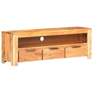 Comodă TV, 119 x 30 x 41 cm, lemn masiv de acacia
