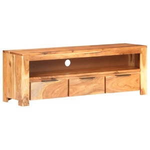 Comodă TV, 119 x 30 x 41 cm, lemn masiv de acacia - Img 12