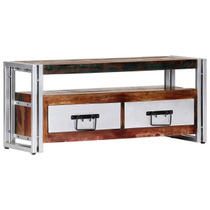 Comodă TV, 90 x 30 x 40 cm, lemn masiv reciclat - Img 9
