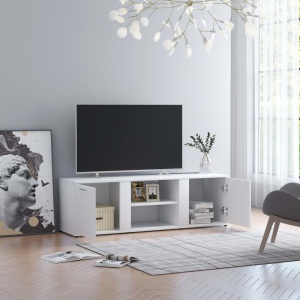 Comodă TV, alb, 120 x 34 x 37 cm, PAL - Img 4