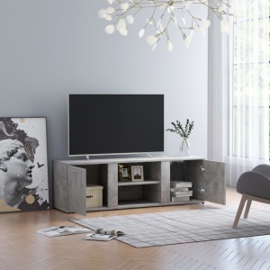 Comodă TV, gri beton, 120 x 34 x 37 cm, PAL - Img 4