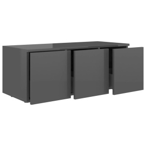Comodă TV, gri extralucios, 80 x 34 x 30 cm, PAL - Img 5