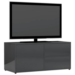 Comodă TV, gri extralucios, 80 x 34 x 36 cm, PAL - Img 4