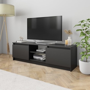 Comodă TV, negru, 120 x 30 x 35,5 cm, PAL