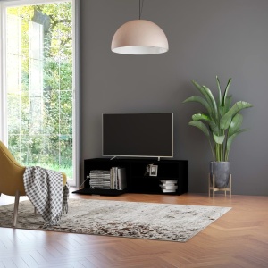 Comodă TV, negru, 120 x 34 x 37 cm, PAL - Img 4