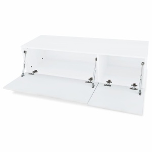 Comodă TV, PAL 120 x 40 x 34 cm Alb foarte lucios - Img 3