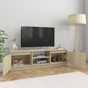 Comodă TV, stejar Sonoma, 120 x 30 x 35,5 cm, PAL - Img 4
