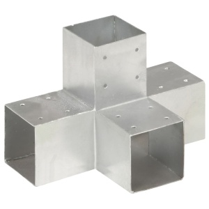 Conectori de grindă, formă X, 4 buc, 91x91 mm, metal galvanizat - Img 3