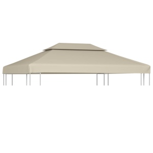 Copertină de rezervă acoperiș foișor, bej, 3 x 4 m, 310 g/m²