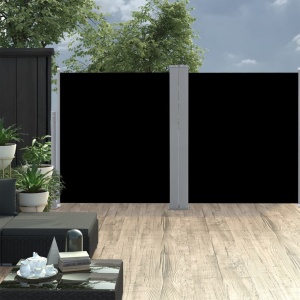 Copertină laterală retractabilă, negru, 140 x 600 cm - Img 2