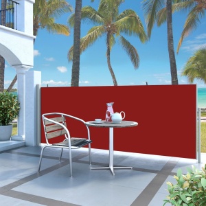 Copertină laterală retractabilă, roșu, 120 x 300 cm