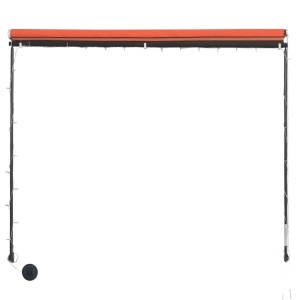 Copertină retractabilă cu LED, portocaliu și maro, 250 x 150 cm - Img 5