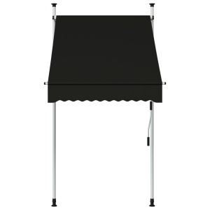 Copertină retractabilă manual, antracit, 100 cm - Img 2