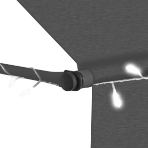 Copertină retractabilă manual cu LED, antracit, 200 cm - Img 8