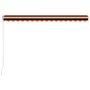 Copertină retractabilă manual, portocaliu &amp; maro, 450 x 300 cm - Img 7