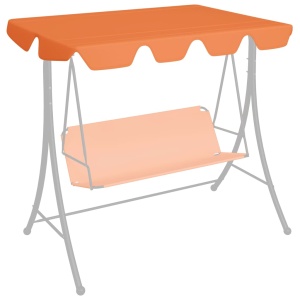 Copertină rezervă leagăn grădină portocaliu 226x186 cm 270 g/m²