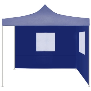 Cort de petrecere pliabil cu 2 pereți, albastru, 2 x 2 m, oțel - Img 2