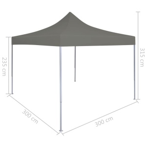 Cort de petrecere pliabil pop-up, antracit, 3 x 3 m - Img 9