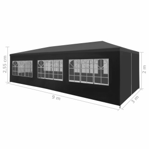 Cort pentru petrecere, 3 x 9 m, antracit - Img 7