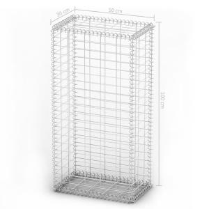 Coș gabion cu capace, sârmă galvanizată, 100 x 50 x 30 cm - Img 5