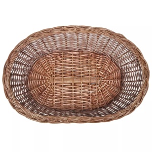 Coș/Pătuț de răchită pentru câini/animale de casă, 50 cm, natural - Img 3