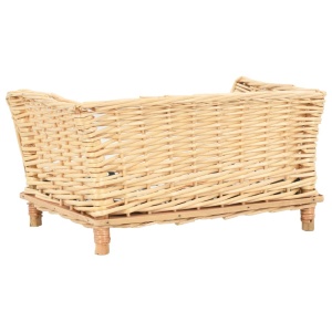 Coș pentru câini cu pernă, 50x33x35 cm, salcie naturală - Img 3