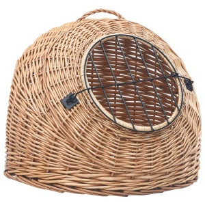 Coș transport pentru pisici, 60x45x45 cm, răchită naturală - Img 3