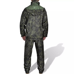 Costum ploaie bărbați 2 piese cu glugă Camuflaj XXL - Img 2