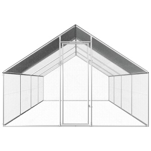 Coteț de exterior pentru păsări, 2,75x8x1,92 m, oțel galvanizat - Img 2