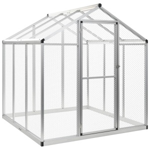 Coteț păsări de exterior, 183 x 178 x 194 cm, aluminiu