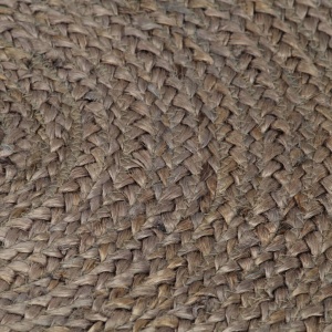 Covor manual, gri, 120 cm, iută, rotund - Img 2