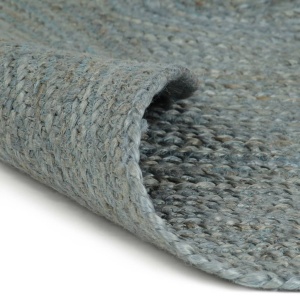 Covor manual, verde măsliniu, 120 cm, iută, rotund - Img 4