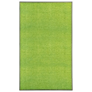Covoraș de ușă lavabil, verde, 90 x 150 cm