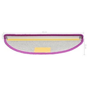 Covorașe de scări, 15 buc., violet, 65 x 25 cm - Img 6