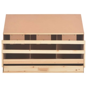 Cuibar găin cu 3 compartimente, 93x40x65 cm, lemn masiv pin - Img 5