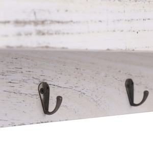 Cuier de perete, alb, 50 x 10 x 23 cm, lemn - Img 7