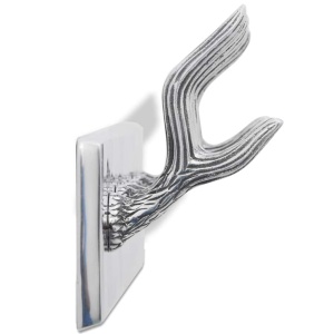 Cuier din aluminiu pentru haine, pălării, cravate, argintiu - Img 4