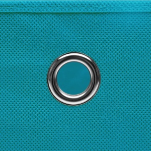Cutii depozitare, 10 buc., bleu, 32x32x32 cm, textil - Img 2