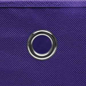 Cutii depozitare cu capace, 4 buc., violet, 32x32x32 cm, textil - Img 2