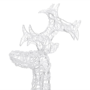 Decorațiune de Crăciun ren, 90 leduri, 60x16x100 cm, acril - Img 5
