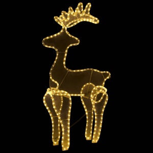 Decorațiune de Crăciun ren cu plasă, 306 LED-uri, 60x24x89 cm - Img 3