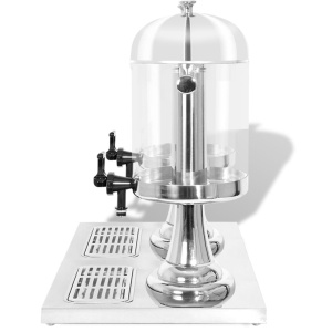 Dozator dublu de suc din oțel inoxidabil 2 x 8 L - Img 4