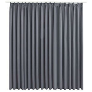 Draperie opacă, gri, 290 x 245 cm, cu cârlige - Img 2