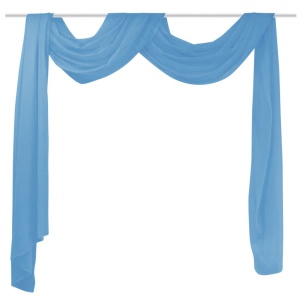 Draperie transparentă din voal, turcoaz 140 x 600 cm - Img 2