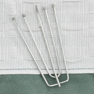 Draperii opace aspect in, cu cârlige, 2 buc. verde, 140x245 cm - Img 3