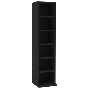 Dulap CD-uri, negru, 21x20x88 cm, PAL - Img 2