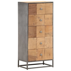 Dulap cu sertare, 45 x 30 x 100 cm, lemn masiv reciclat - Img 11