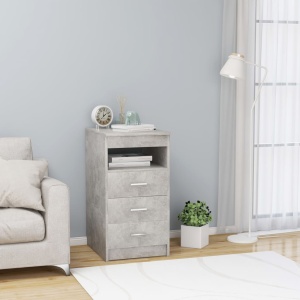 Dulap cu sertare, gri beton, 40 x 50 x 76 cm, PAL